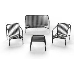 Siyah Happy Garden Bahçe Oturma Grubu