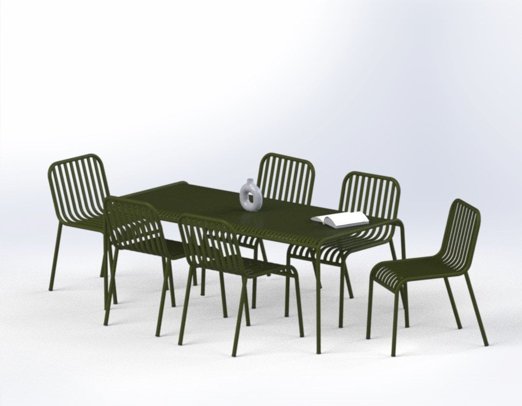 Happy Garden Yemek Takımı Haki 6 Kişilik Set
