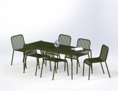 Happy Garden Yemek Takımı Haki 6 Kişilik Set