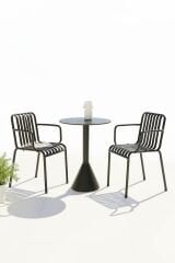 Happy Garden Kollu Sandalye Siyah