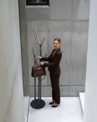 Saye Askılık Siyah Krom Metal Portmanto Modeli