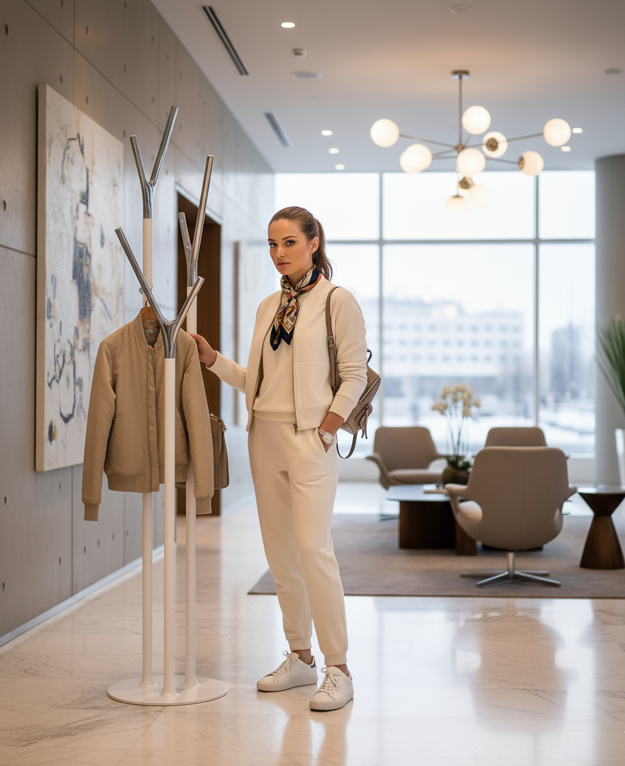 Saye Askılık Beyaz Krom