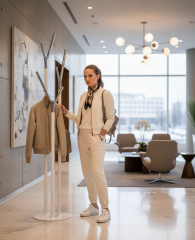 Saye Askılık Beyaz Krom