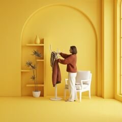 Elzem Beyaz Portmanto