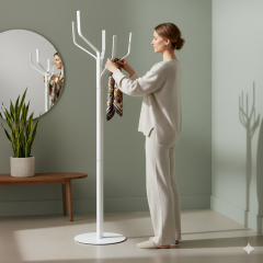 Elzem Beyaz Portmanto